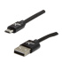 LOGO USB kabel (2.0), USB A samec - microUSB samec, 1m, 480 Mb/s, 5V/2A, černý