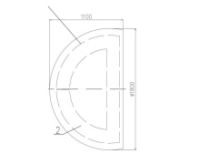 Koupelnové zrcadlo kulaté s LED podsvícením Ø 180cm/110cm BALI ATYP