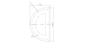 Koupelnové zrcadlo kulaté s LED podsvícením Ø 180cm/110cm BALI ATYP