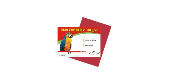 Barevné papíry A4 80g 100ls červené