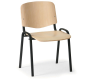 Konferenční židle dřevěná ISO, černý kov , židle konferenční