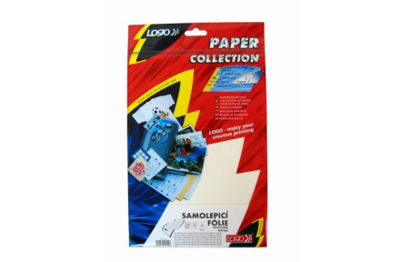 Samolepicí fólie, 125g/m2, 10 listů, laser, L, sam. folie 60g/m2, 