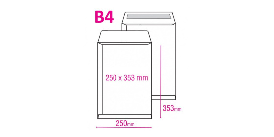 Poštovní taška B4 plochá samolepící 25ks