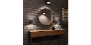 Zcadlo kulaté LOFT, Ø 120cm ,v rámu z broušeného hliníku