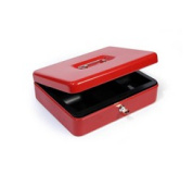 Přenosná pokladna HFM300A červená, pokladnička
