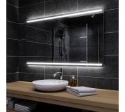 Koupelnové zrcadlo s LED podsvětlením 150x70 cm DENVER 