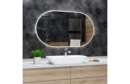 Koupelnové zrcadlo s LED podsvětlením 120x70 cm HAMBURG