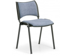 Konfereční židle čalouněná Smart šedá, černý kov, židle konferenční