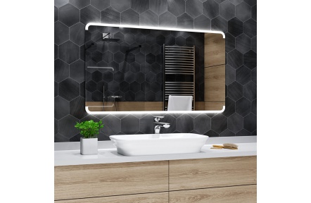 Koupelnové zrcadlo s LED podsvětlením 140x60 cm ASSEN