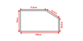 Koupelnové zrcadlo s LED osvětlením 100x70 cm BOSTON ATYPICKÉ