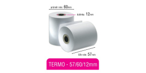 Pokladní kotouček TERMO 57/60/12mm