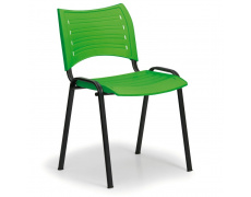 Konfereční židle plastová Smart zelená,černý kov,  židle konferenční