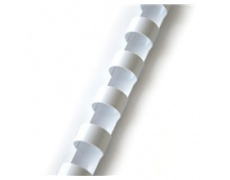 Plastový hřbet vazací  pr.10mm 100ks bílá pro plastovou vazbu , kroužková vazba