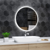 Koupelnové zrcadlo kulaté DELHI s LED podsvícením Ø 80 cm 