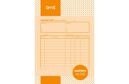 Dodací list A5 samopropisovací OP77