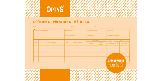 Příjemka, převodka, výdejka A5 NCR OP1087