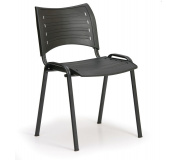 Konfereční židle plastová Smart černá,černý kov,  židle konferenční