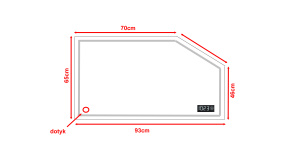 Koupelnové zrcadlo s LED osvětlením 93x65 cm ATLANTA ATYPICKÉ
