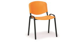 Konfereční židle plastová ISO oranžová,černý kov, židle konferenční