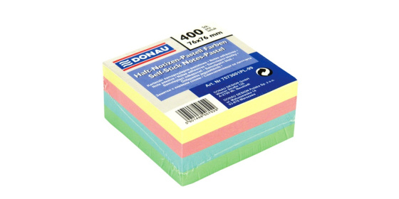Samolepící bloček 76x76mm 76x76mm 400 listů pastelové barvy