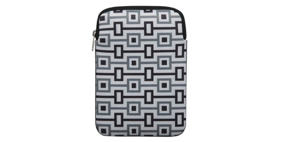 Obal na tablet 10.1", Geometric, bílý z neoprénu