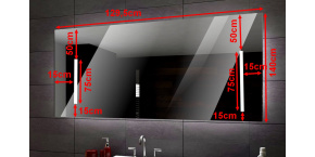 Koupelnové zrcadlo s LED podsvětlením 129,5x140 cm ATYPICKÉ  IP44