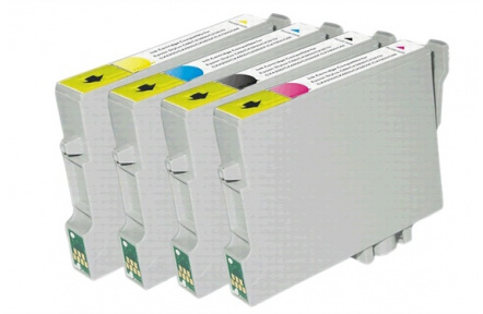 Epson T1295 set 4ks kompatibilních inkoustových náplní T1291 T1292 T1293 T1294 pro Stylus SX420W SX425W SX525WD BX305F BX320FW set 4 barev,1x14ml,3x12mlT1291,T1292,T1293,T1294