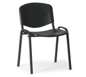 Konfereční židle plastová ISO černá,černý kov , židle konferenční
