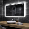 Koupelnové zrcadlo s LED podsvícením 108,5x72,5 cm ATLANTA, hranaté