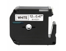 Páska Brother MK-231, 12mm x 8m, černý tisk / bílý podklad kompatibilní
