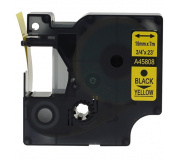 DYMO páska D1 45808 19mm x 7m černo/žlutá kompatibilní páska
