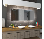 Koupelnové zrcadlo s LED podsvětlením 140x90 cm BARCELONA