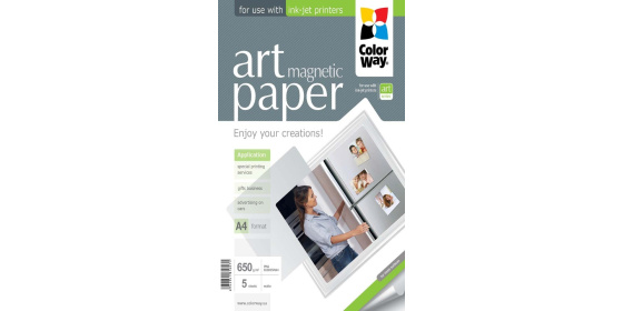 Magnetický papír matný A4 (5listů) 650g/m2, 