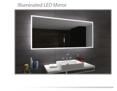 Koupelnové zrcadlo s LED podsvětlením 100x80cm BOSTON
