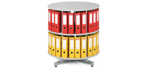 Archivační otočná skříň - 2 patra šedá