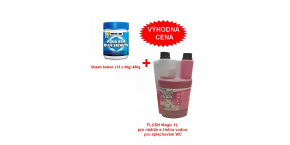 Thetford Aqua Kem Blue Sachets v dóze 15ks  + FLUSH Magic 1L CENOVĚ VÝHODNÁ SADA