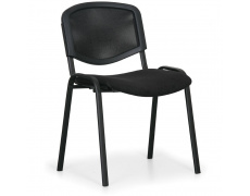 Konfereční židle čalouněná Viva Mesh černá, černý kov, židle konferenční