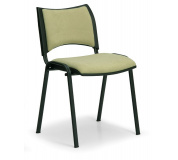 Konfereční židle čalouněná Smart zelená, černý kov, židle konferenční