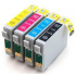 Epson T0715 sada 4barvy, kompatibilní inkoustová kazeta NEW CHIP 14ml, T0711, T0712,T0713,T0714