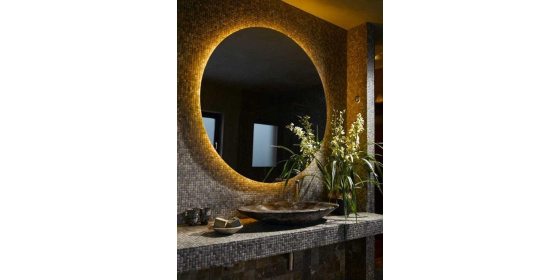 Koupelnové zrcadlo kulaté Ø 80 cm BALI  s LED podsvícením 