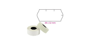 Cenové etikety 26x12mm CONTACT bílé