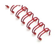 Kovový hřbet 4.8mm červený 100ks 