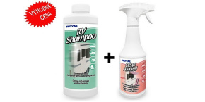 RV Shampoo 500ml šampon +Clean Awning 500ml pěna na čištění markýz CENOVĚ VÝHODNÁ SADA