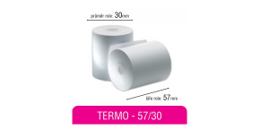 Pokladní kotouček TERMO 57/30mm/bez dutinky