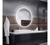 Koupelnové zrcadlo DELHI s LED podsvícením Ø 140 cm 
