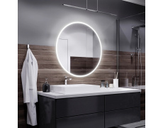 Koupelnové zrcadlo DELHI s LED podsvícením Ø 140 cm 